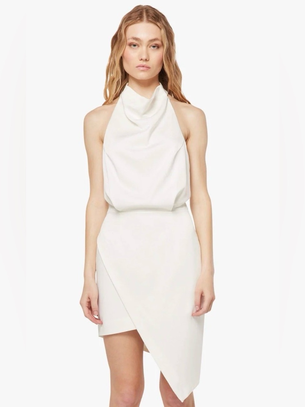 Elliatt Camo Mini Fitted Dress In White